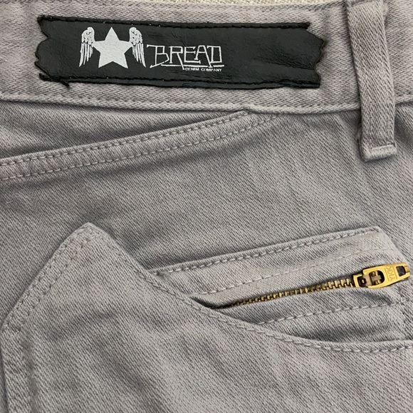 NEW Bread Denim Revolve Gray Jean Shorts w/ Back Pocket Zipper Detail Sz. 28 - Picture 3 of 4